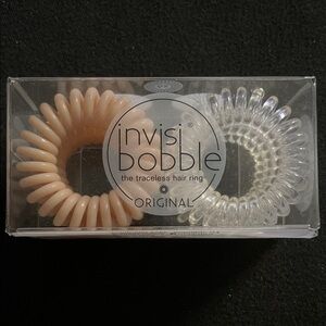 NIB Invisibobble Original Hair Rings - Nude and Clear